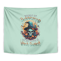Witch Skull Tapestry Buckle Up Buttercup You Just FLipped My Witch Switch - Wonder Print Shop