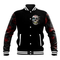 Dia De Muertos Baseball Jacket Day Of The Death Rose Skull - Wonder Print Shop