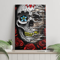 Dia De Muertos Canvas Wall Art Day Of The Death Rose Skull - Wonder Print Shop