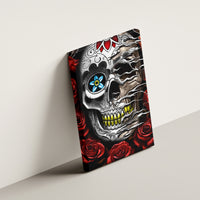 Dia De Muertos Canvas Wall Art Day Of The Death Rose Skull - Wonder Print Shop