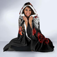Dia De Muertos Hooded Blanket Day Of The Death Rose Skull DT01