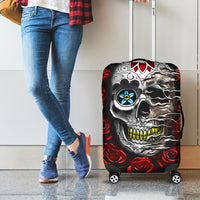 Dia De Muertos Luggage Cover Day Of The Death Rose Skull - Wonder Print Shop