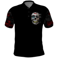 Dia De Muertos Polo Shirt Day Of The Death Rose Skull - Wonder Print Shop