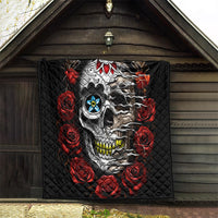 Dia De Muertos Quilt Day Of The Death Rose Skull - Wonder Print Shop