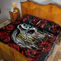 Dia De Muertos Quilt Bed Set Day Of The Death Rose Skull - Wonder Print Shop
