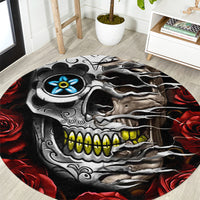 Dia De Muertos Round Carpet Day Of The Death Rose Skull DT01