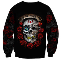 Dia De Muertos Sweatshirt Day Of The Death Rose Skull - Wonder Print Shop
