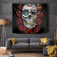 Dia De Muertos Tapestry Day Of The Death Rose Skull - Wonder Print Shop