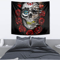 Dia De Muertos Tapestry Day Of The Death Rose Skull - Wonder Print Shop