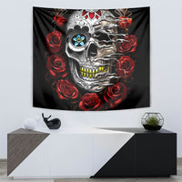 Dia De Muertos Tapestry Day Of The Death Rose Skull - Wonder Print Shop