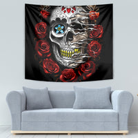Dia De Muertos Tapestry Day Of The Death Rose Skull - Wonder Print Shop