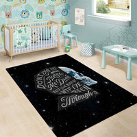 Sad Skull Area Rug Don't Ever Try To Judge Me Dude - Wonder Print Shop