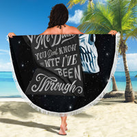 Sad Skull Beach Blanket Don't Ever Try To Judge Me Dude - Wonder Print Shop
