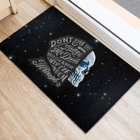Sad Skull Rubber Doormat Don't Ever Try To Judge Me Dude - Wonder Print Shop