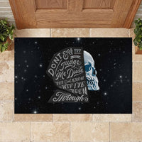 Sad Skull Rubber Doormat Don't Ever Try To Judge Me Dude - Wonder Print Shop