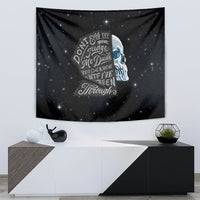 Sad Skull Tapestry Don't Ever Try To Judge Me Dude - Wonder Print Shop