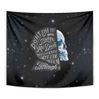 Sad Skull Tapestry Don't Ever Try To Judge Me Dude - Wonder Print Shop