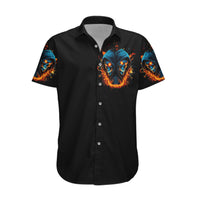 Double Fire Skull Hawaiian Shirt I Have 3 Side Quite Funny And The Side You Never Want To See - Wonder Print Shop