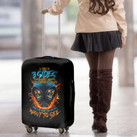 Double Fire Skull Luggage Cover I Have 3 Side Quite Funny And The Side You Never Want To See - Wonder Print Shop