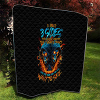 Double Fire Skull Quilt I Have 3 Side Quite Funny And The Side You Never Want To See - Wonder Print Shop