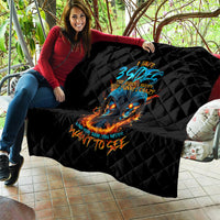 Double Fire Skull Quilt I Have 3 Side Quite Funny And The Side You Never Want To See - Wonder Print Shop