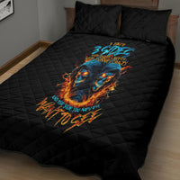 Double Fire Skull Quilt Bed Set I Have 3 Side Quite Funny And The Side You Never Want To See - Wonder Print Shop