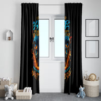 Double Fire Skull Window Curtain I Have 3 Side Quite Funny And The Side You Never Want To See - Wonder Print Shop