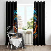Double Fire Skull Window Curtain I Have 3 Side Quite Funny And The Side You Never Want To See - Wonder Print Shop