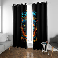 Double Fire Skull Window Curtain I Have 3 Side Quite Funny And The Side You Never Want To See - Wonder Print Shop