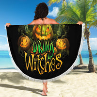 Pumpkin Skull Beach Blanket Drink Up Witches - Wonder Print Shop