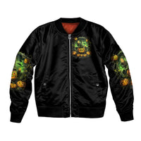 Pumpkin Skull Bomber Jacket Drink Up Witches - Wonder Print Shop