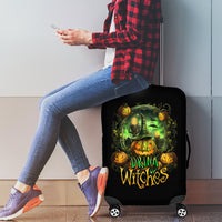 Pumpkin Skull Luggage Cover Drink Up Witches - Wonder Print Shop
