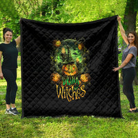 Pumpkin Skull Quilt Drink Up Witches - Wonder Print Shop
