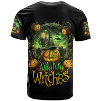Pumpkin Skull T Shirt Drink Up Witches - Wonder Print Shop