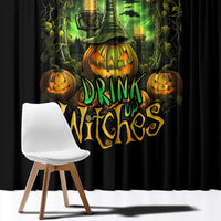 Pumpkin Skull Window Curtain Drink Up Witches - Wonder Print Shop