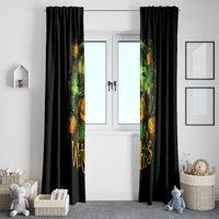 Pumpkin Skull Window Curtain Drink Up Witches - Wonder Print Shop