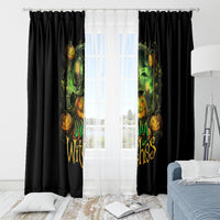 Pumpkin Skull Window Curtain Drink Up Witches - Wonder Print Shop