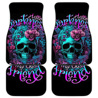 Flower Skull Car Mats Hello Darkness My Old Friend - Wonder Print Shop