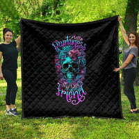 Flower Skull Quilt Hello Darkness My Old Friend - Wonder Print Shop