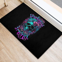 Flower Skull Rubber Doormat Hello Darkness My Old Friend - Wonder Print Shop