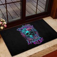 Flower Skull Rubber Doormat Hello Darkness My Old Friend - Wonder Print Shop