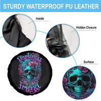 Flower Skull Spare Tire Cover Hello Darkness My Old Friend - Wonder Print Shop
