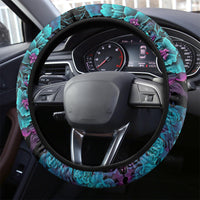 Flower Skull Steering Wheel Cover Hello Darkness My Old Friend - Wonder Print Shop