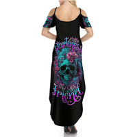 Flower Skull Summer Maxi Dress Hello Darkness My Old Friend - Wonder Print Shop