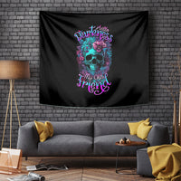 Flower Skull Tapestry Hello Darkness My Old Friend - Wonder Print Shop