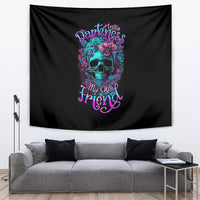 Flower Skull Tapestry Hello Darkness My Old Friend - Wonder Print Shop