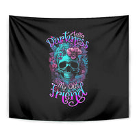 Flower Skull Tapestry Hello Darkness My Old Friend - Wonder Print Shop