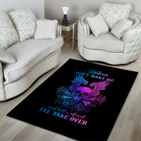 Wings Skull Area Rug Heaven Don't Want Me Hell Afraid I Take Over - Wonder Print Shop