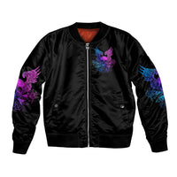Wings Skull Bomber Jacket Heaven Don't Want Me Hell Afraid I Take Over - Wonder Print Shop