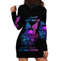 Wings Skull Hoodie Dress Heaven Don't Want Me Hell Afraid I Take Over - Wonder Print Shop